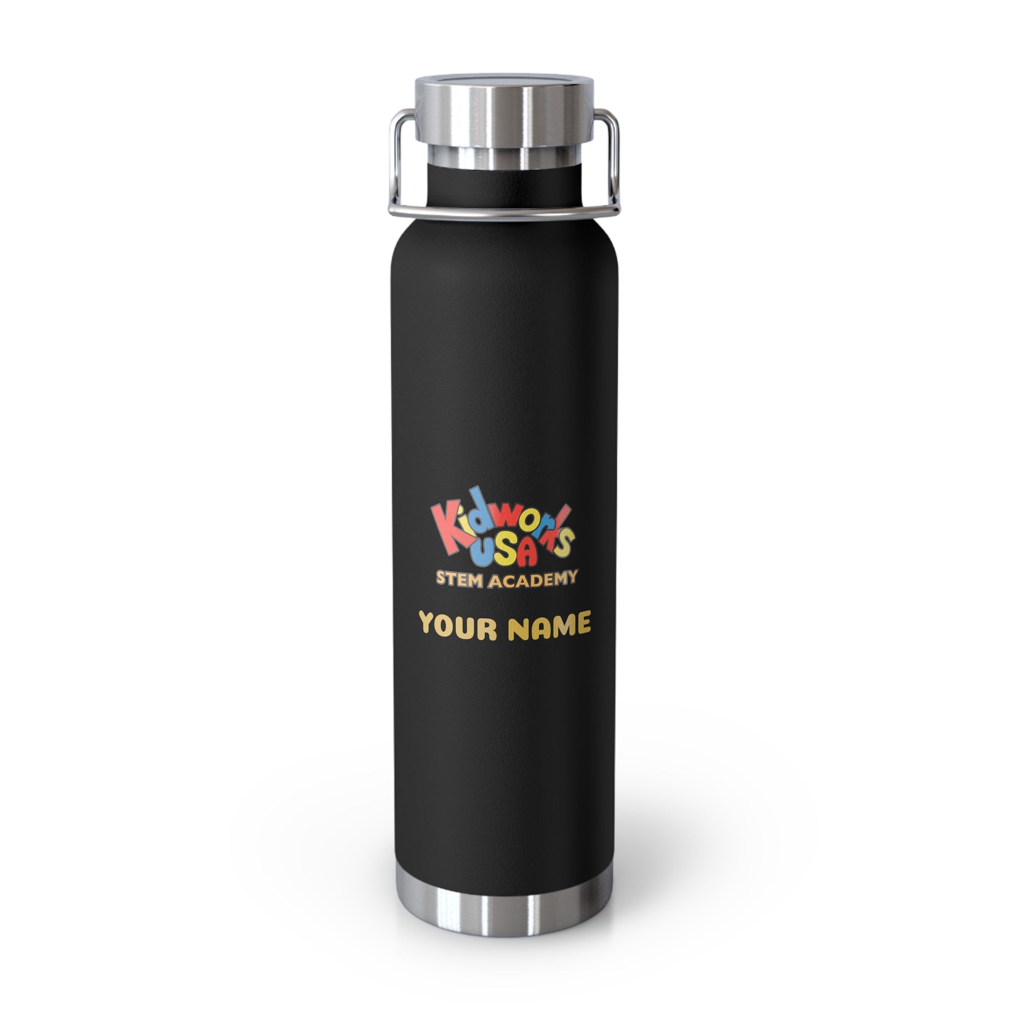 PERSONALIZED Kidworks USA Stem Academy Copper Vacuum Insulated Bottle, 8 Colors, 22oz