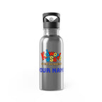 PERSONALIZED Kidworks USA Stem Academy Stainless Steel Water Bottle With Straw, 20oz
