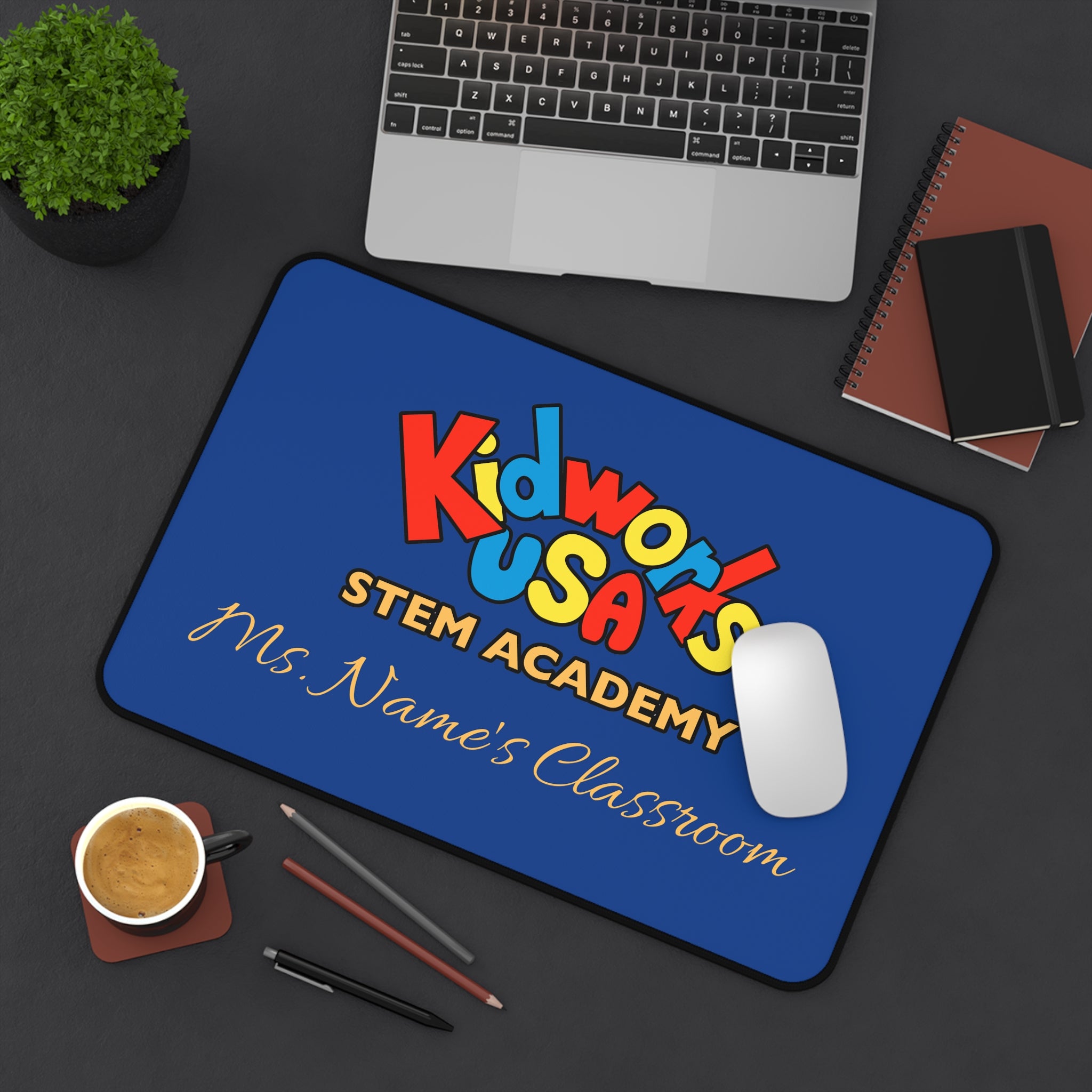 CUSTOMIZABLE Kidworks USA Stem Academy Desk Mat - 2 Sizes