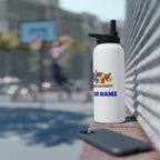 PERSONALIZED Kidworks USA Stem Academy Stainless Steel Water Bottle, Standard Lid, 3 Sizes