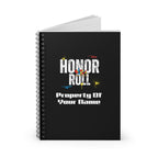 PERSONALIZED Kidworks USA HONOR ROLL Spiral Notebook - Ruled Line - Black