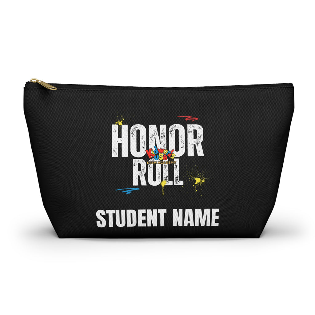 PERSONALIZED Kidworks USA HONOR ROLL Pencil Case Accessory Pouch w T-bottom