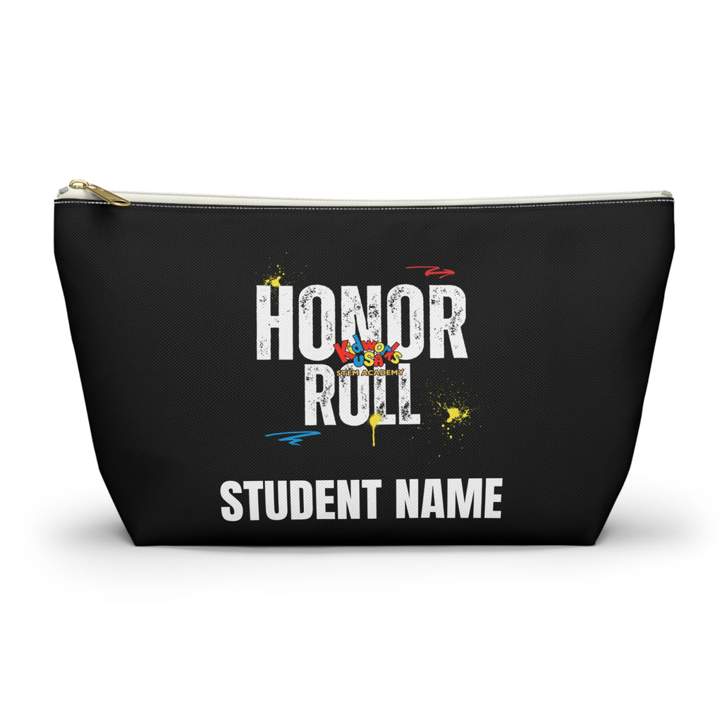 PERSONALIZED Kidworks USA HONOR ROLL Pencil Case Accessory Pouch w T-bottom