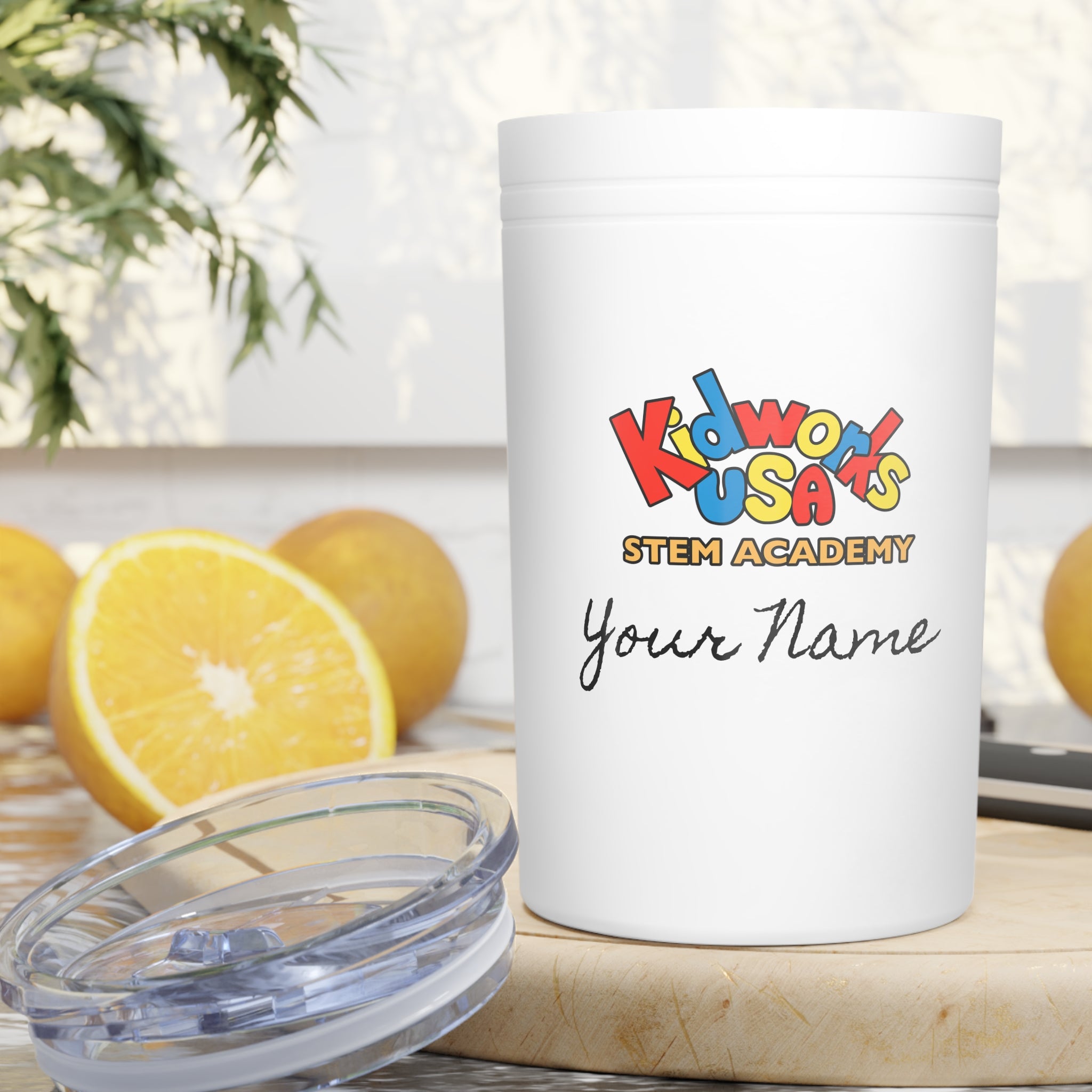 PERSONALIZED Kidworks USA Stem Academy Vacuum Insulated Tumbler, 2 Colors, 11oz