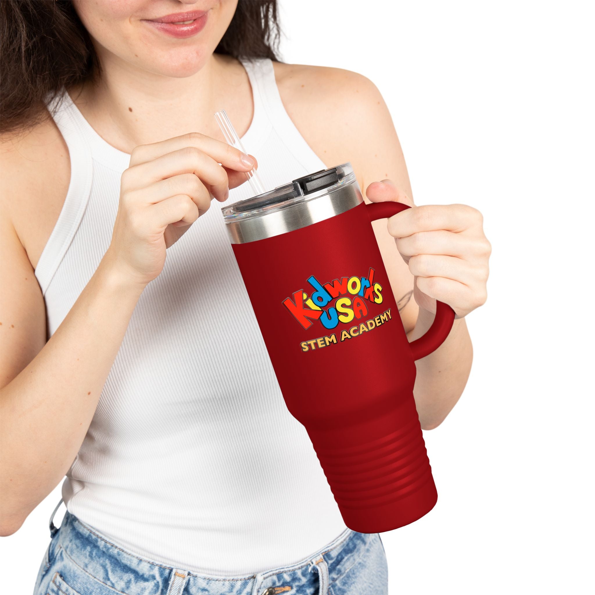 PERSONALIZED Kidworks USA Stem Academy Insulated Travel Mug, 8 Colors, 40oz