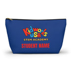 PERSONALIZED Kidworks USA STEM ACADEMY Pencil Case Accessory Pouch w T-bottom