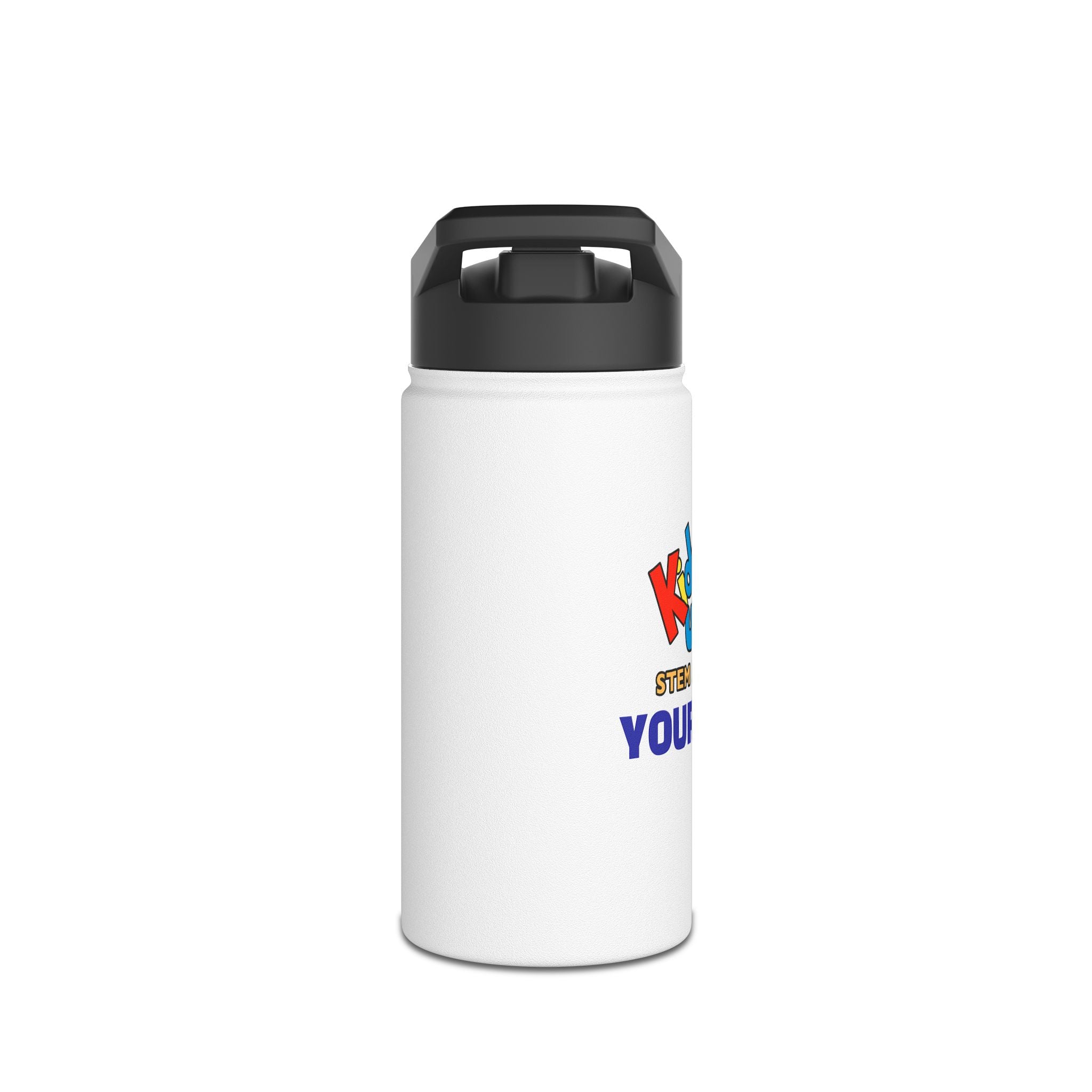 PERSONALIZED Kidworks USA Stem Academy Stainless Steel Water Bottle, Standard Lid, 3 Sizes