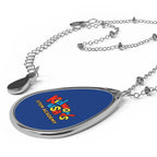 COLOR CUSTOMIZEDKidworks USA Stem Academy SCHOOL PRIDE Girls Oval Necklace