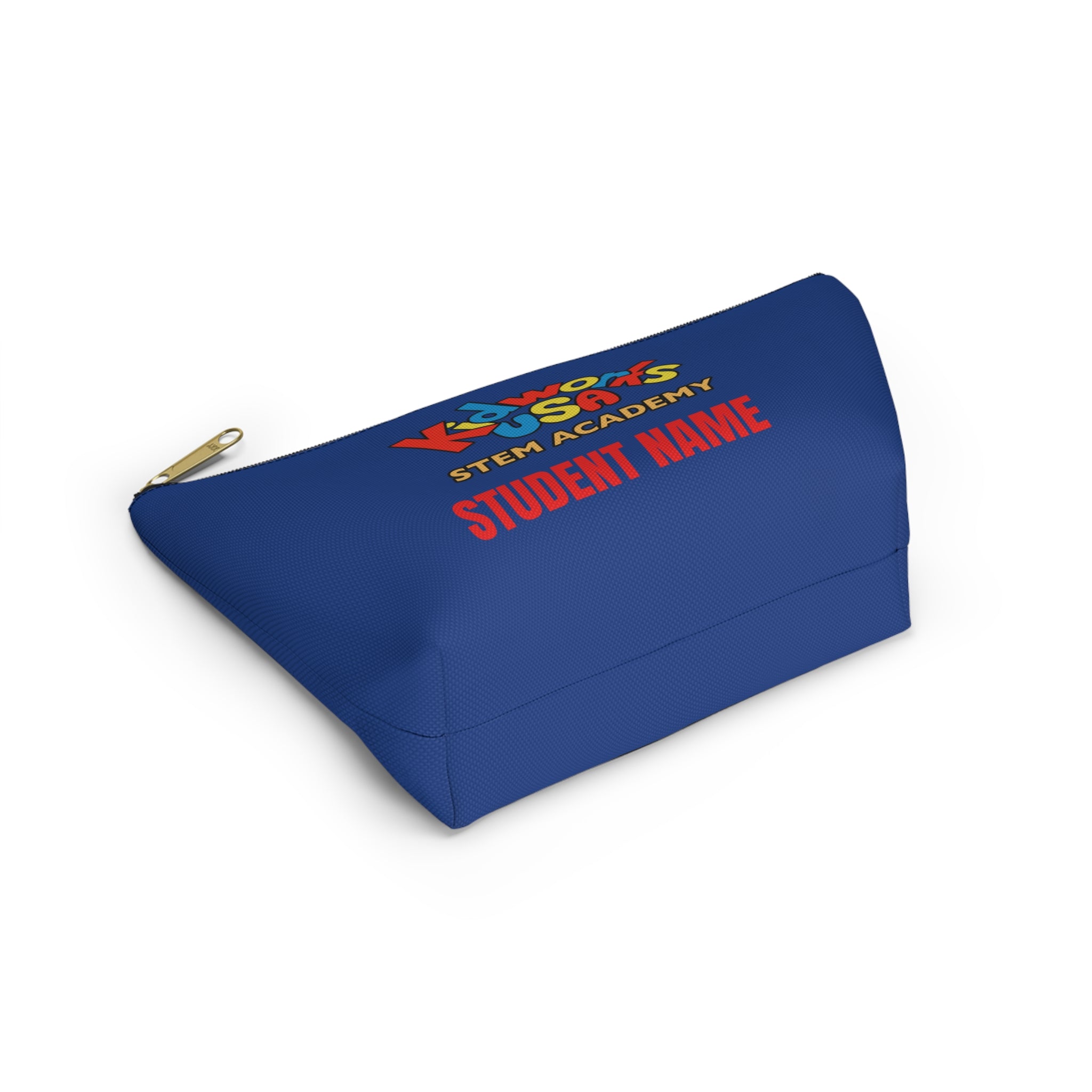 PERSONALIZED Kidworks USA STEM ACADEMY Pencil Case Accessory Pouch w T-bottom