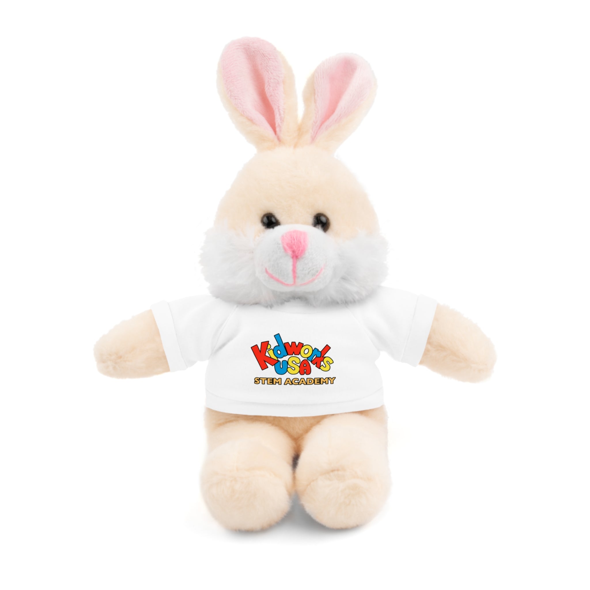 Kidworks USA Stem Academy Stuffed Animals with Tee, 4 Colors, 8 Animals