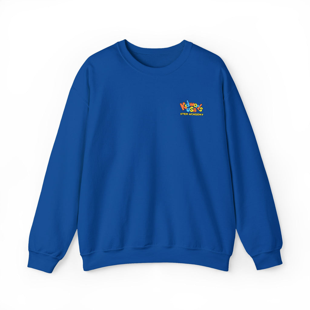 Kidworks USA ADULT K-5 Elementary School Official UNIFORM Sweatshirt - Royal Blue