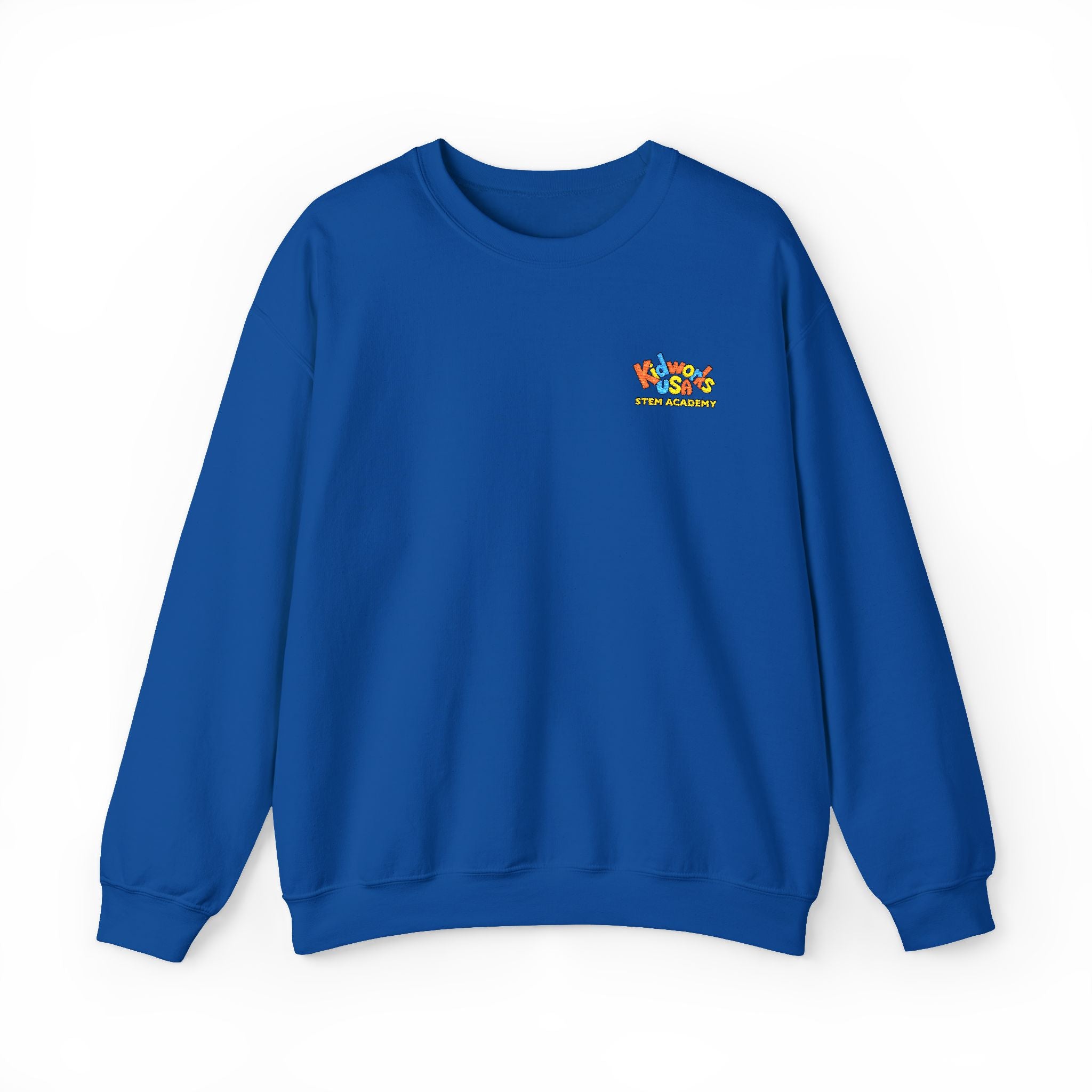 Kidworks USA ADULT K-5 Elementary School Official UNIFORM Sweatshirt - Royal Blue