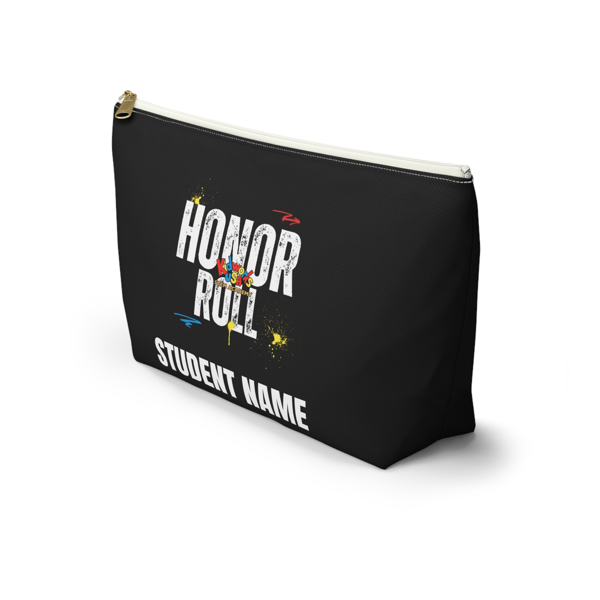 PERSONALIZED Kidworks USA HONOR ROLL Pencil Case Accessory Pouch w T-bottom