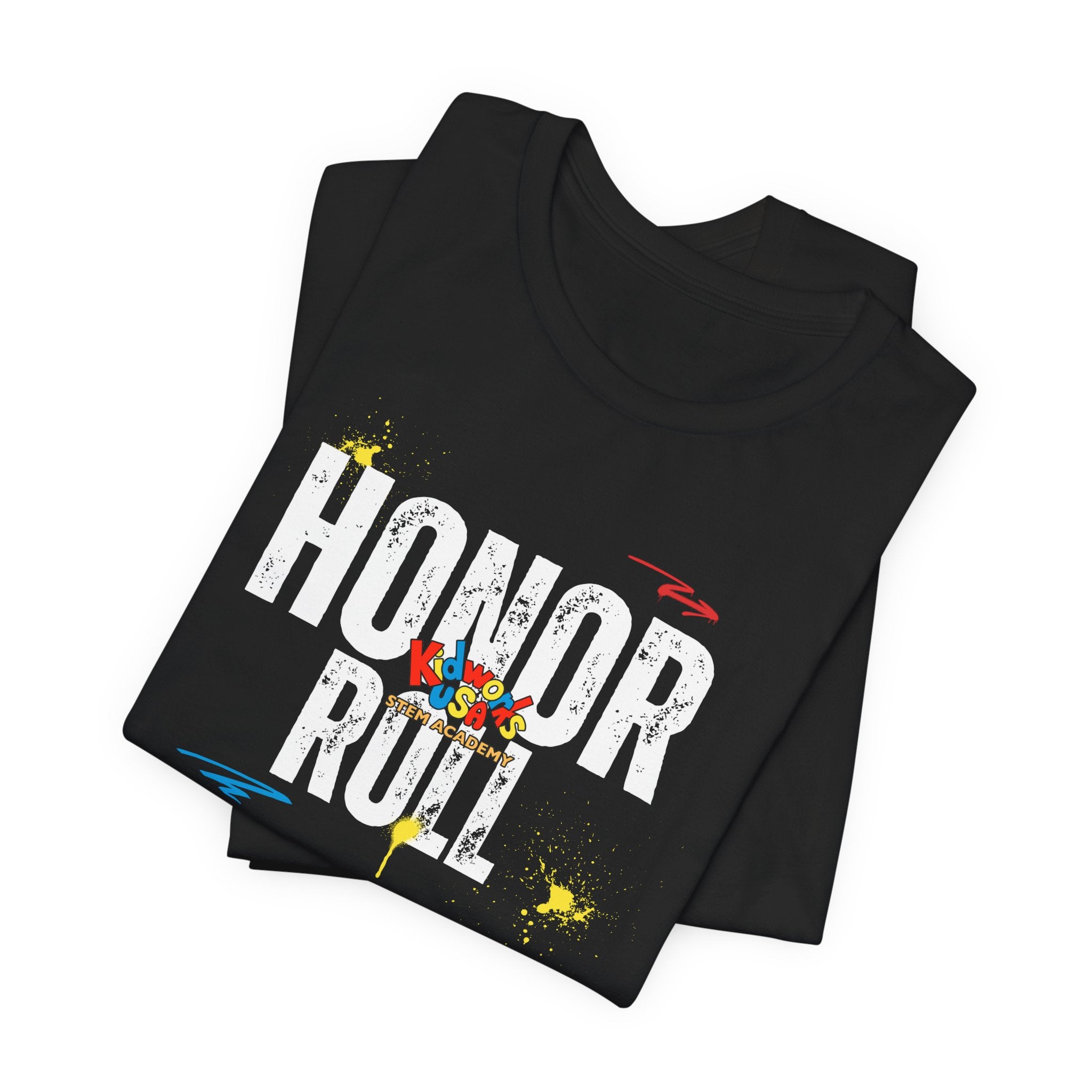 Kidworks USA HONOR ROLL Adult Unisex Tee - Black
