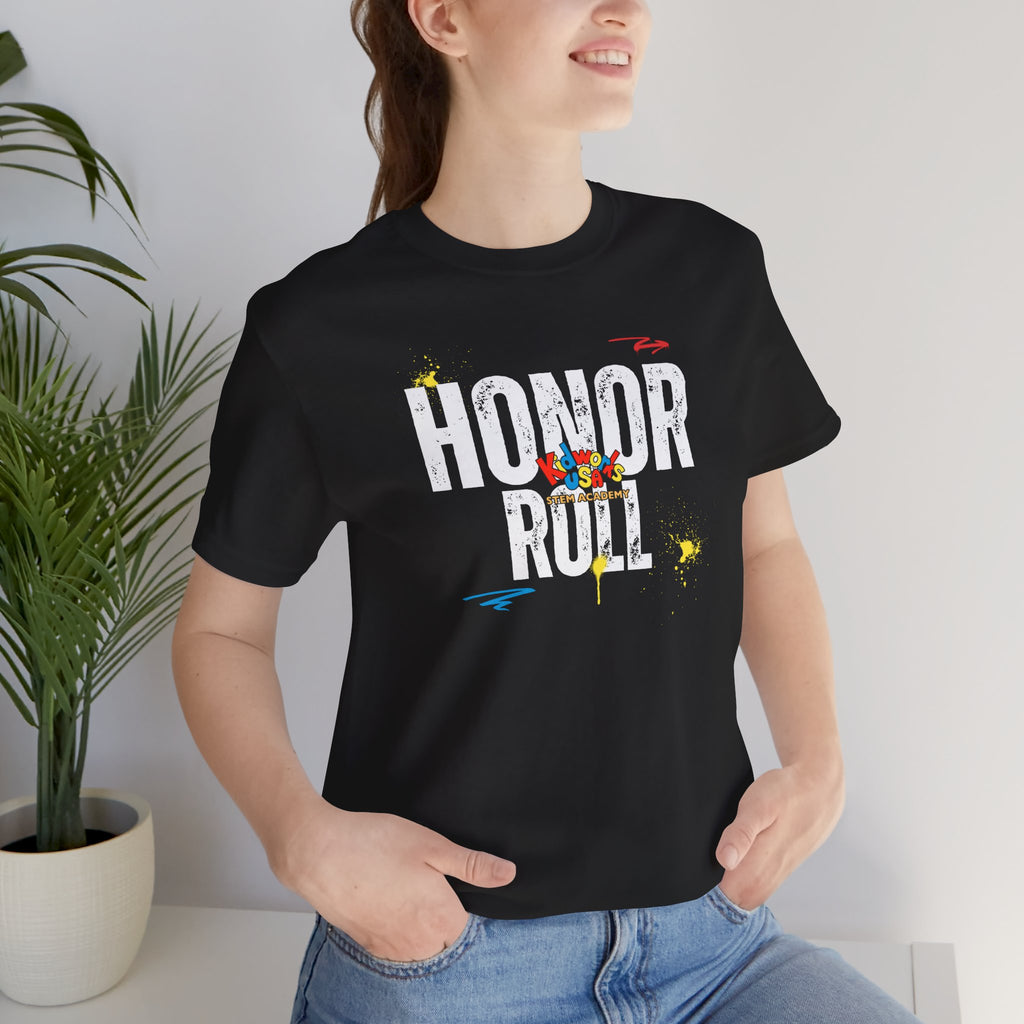 Kidworks USA HONOR ROLL Adult Unisex Tee - Black