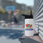 PERSONALIZED Kidworks USA Stem Academy Stainless Steel Water Bottle, Standard Lid, 3 Sizes