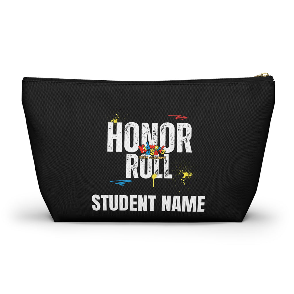 PERSONALIZED Kidworks USA HONOR ROLL Pencil Case Accessory Pouch w T-bottom