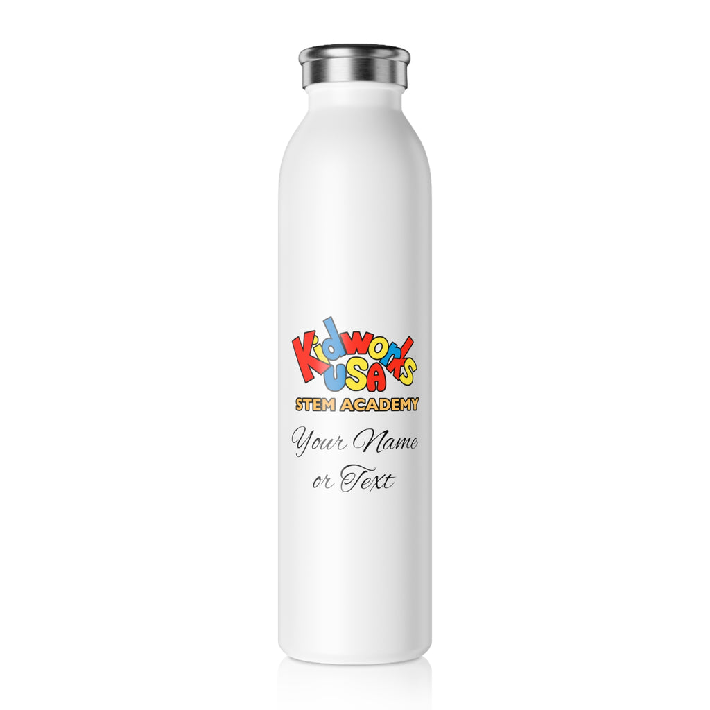 PERSONALIZED Kidworks USA Stem Academy 20 oz Slim Water Bottle