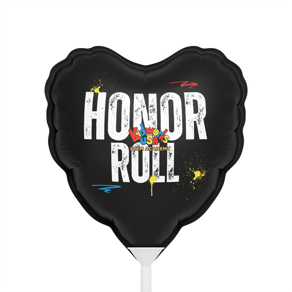 Kidworks USA HONOR ROLL Celebratory Balloons - Round and Heart-shaped - 6"