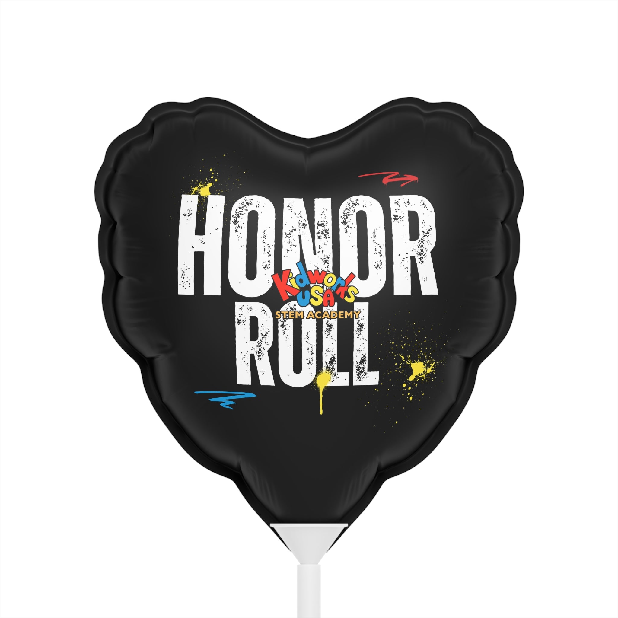 Kidworks USA HONOR ROLL Celebratory Balloons - Round and Heart-shaped - 6"