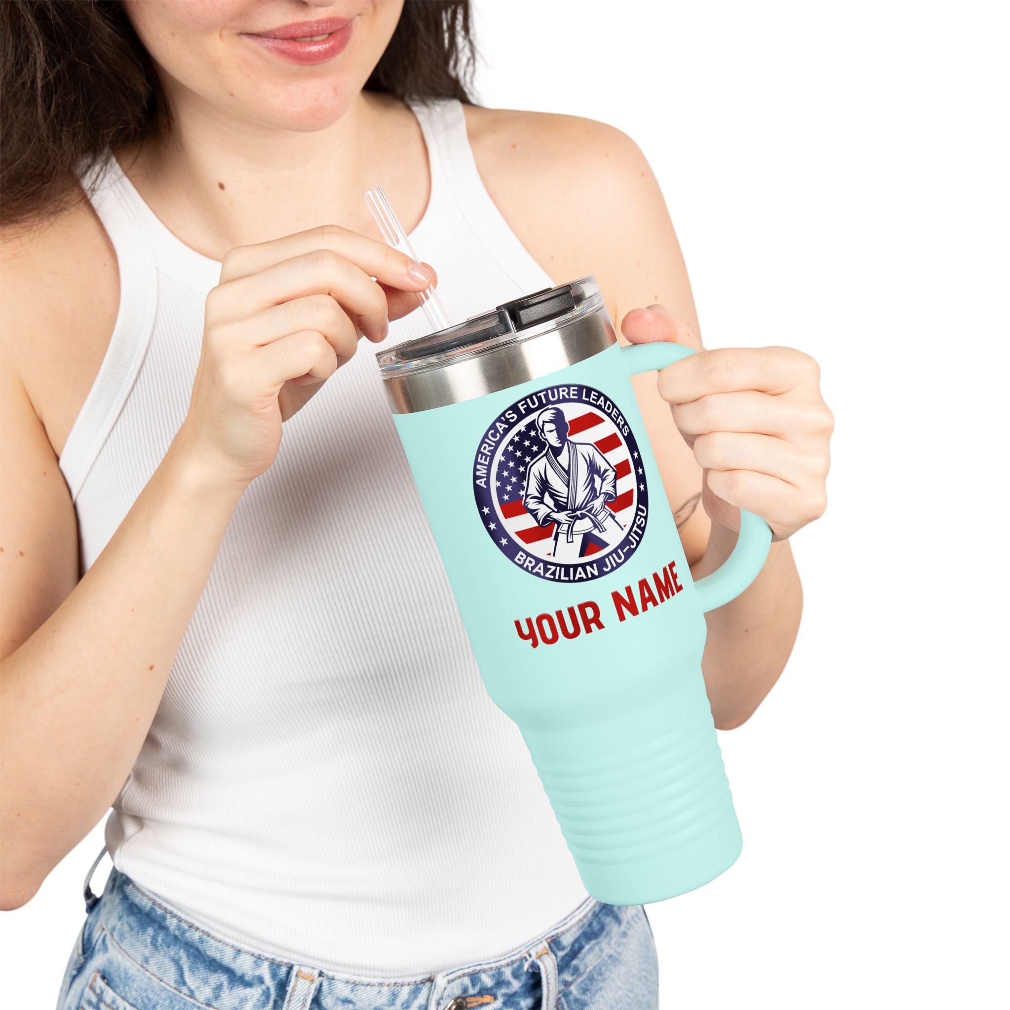 PERSONALIZED America's Future Leaders Jiu Jitsu Insulated Travel Mug, 40oz - 7 Colors