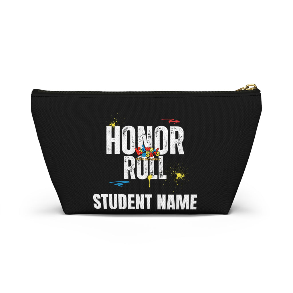 PERSONALIZED Kidworks USA HONOR ROLL Pencil Case Accessory Pouch w T-bottom