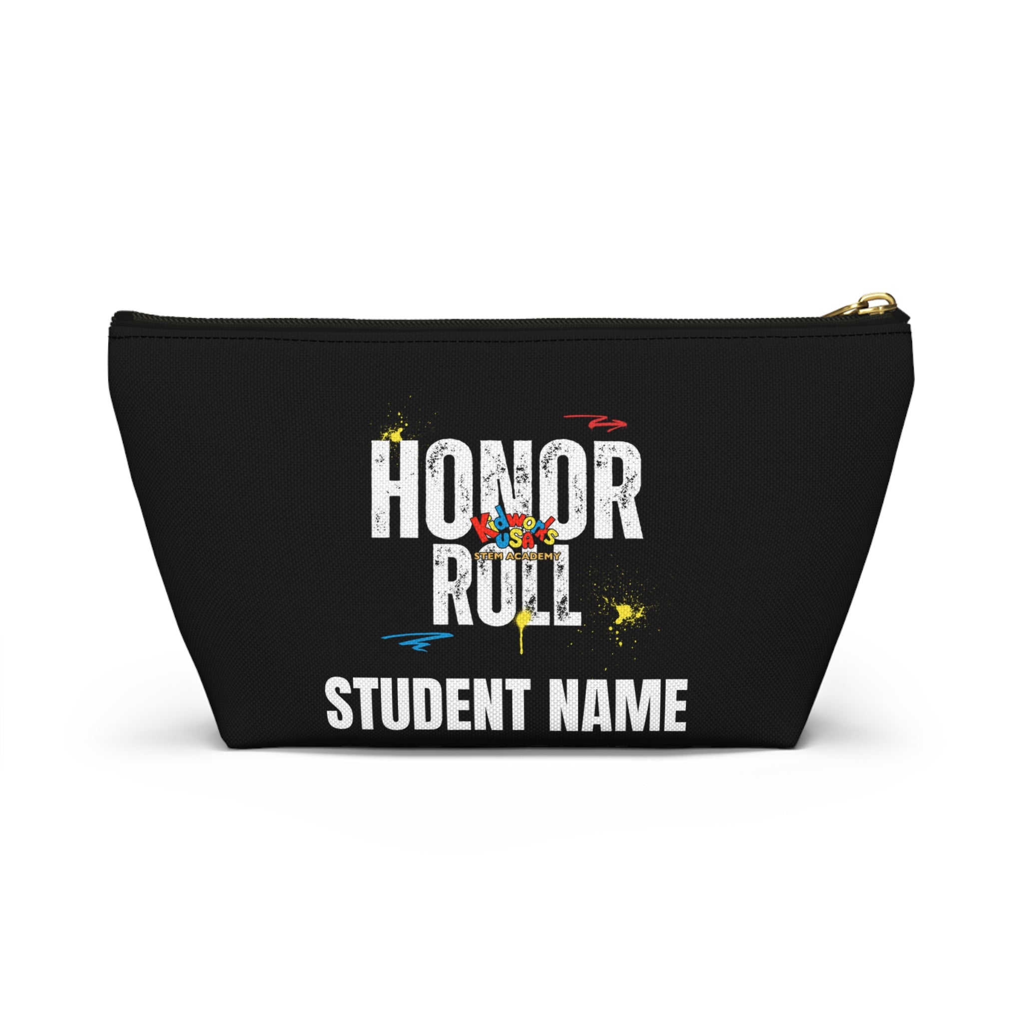 PERSONALIZED Kidworks USA HONOR ROLL Pencil Case Accessory Pouch w T-bottom