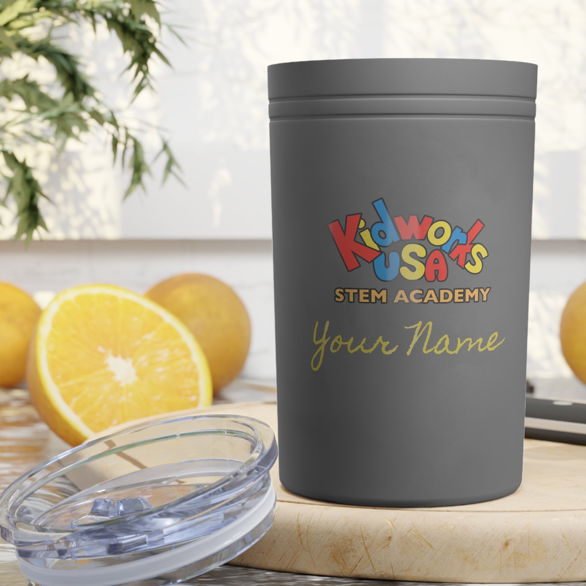 PERSONALIZED Kidworks USA Stem Academy Vacuum Insulated Tumbler, 2 Colors, 11oz