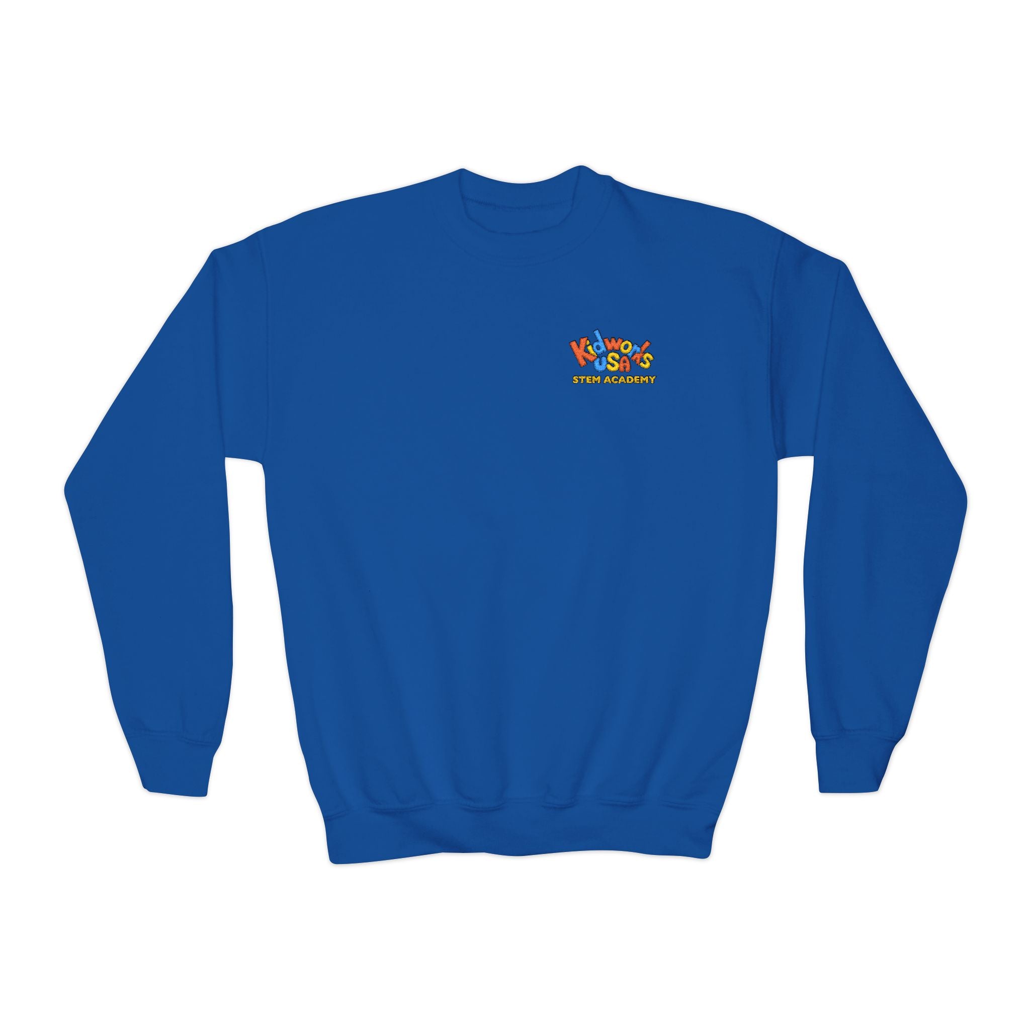 Kidworks USA YOUTH K-5 Elementary School Official UNIFORM Sweatshirt - Royal Blue