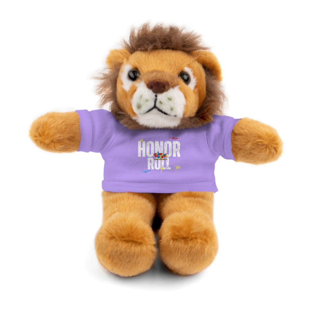 Kidworks USA HONOR ROLL Stuffed Animal with Tee - 6 Animals 8 Colors