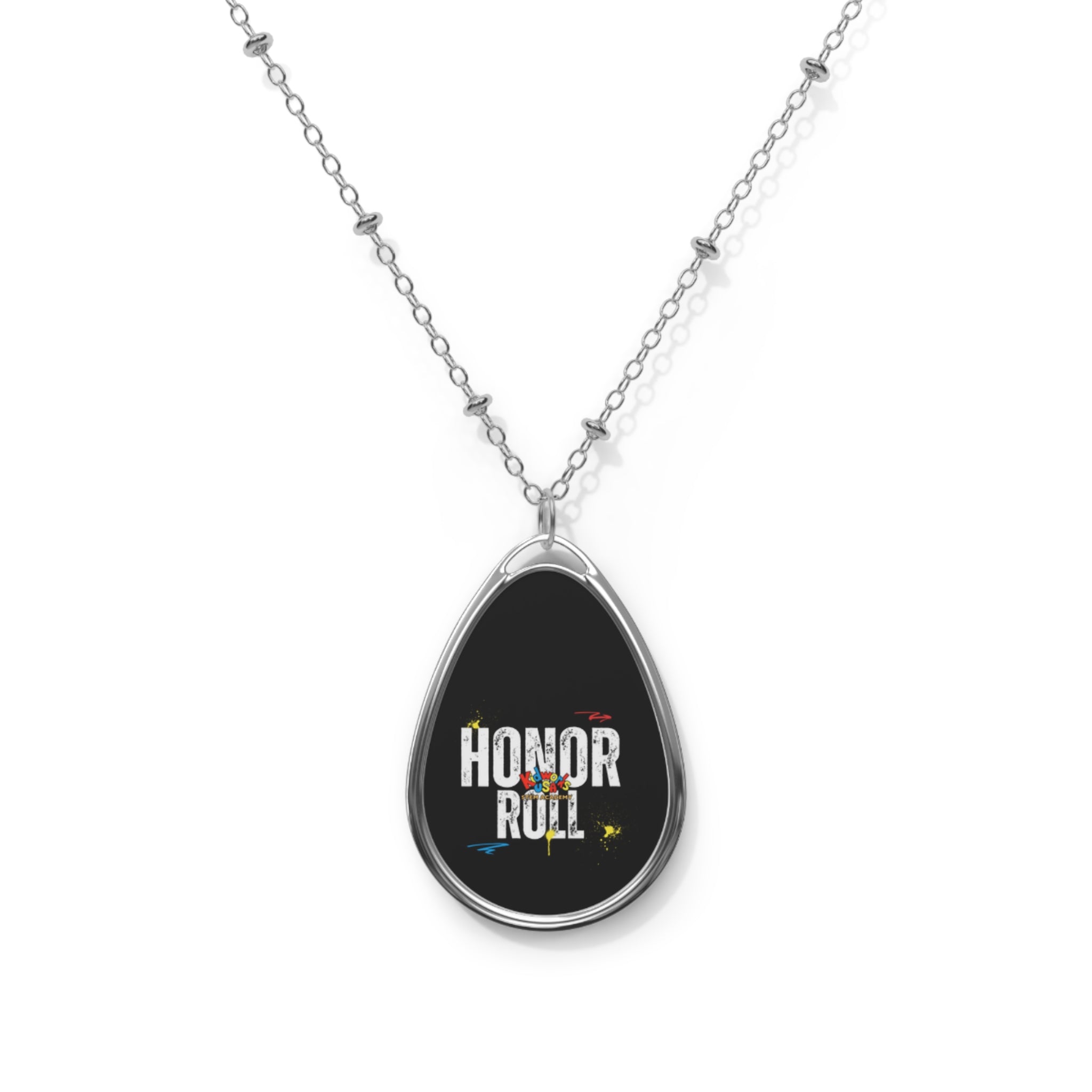 Kidworks USA HONOR ROLL Commemorative Oval Necklace