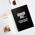 PERSONALIZED Kidworks USA HONOR ROLL Spiral Notebook - Ruled Line - Black