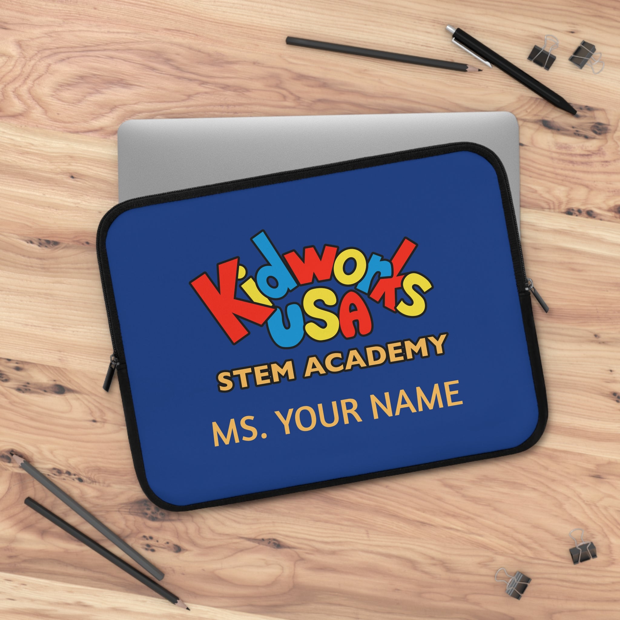 CUSTOMIZABLE Kidworks USA Stem Academy Laptop Tablet Sleeve - 5 sizes
