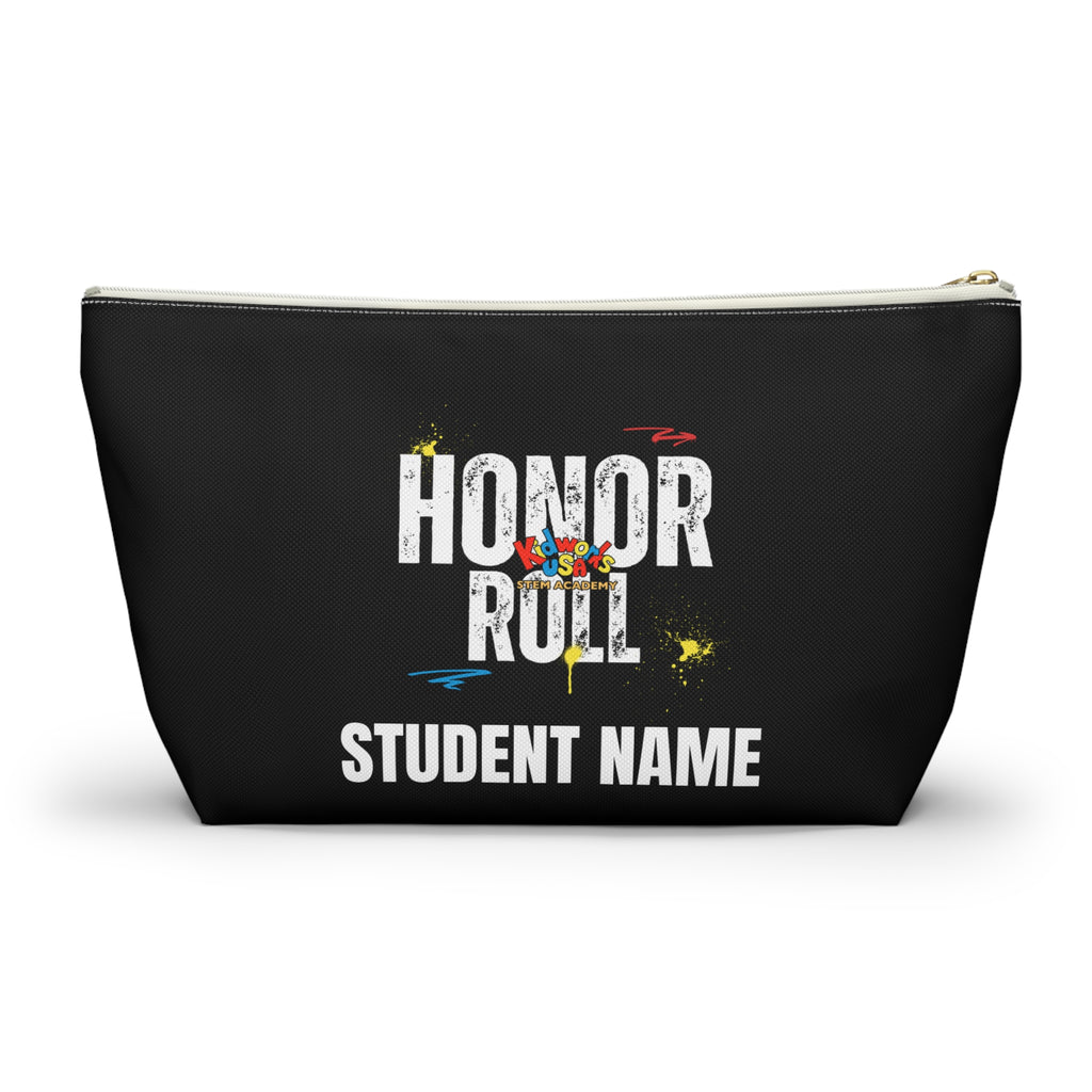 PERSONALIZED Kidworks USA HONOR ROLL Pencil Case Accessory Pouch w T-bottom