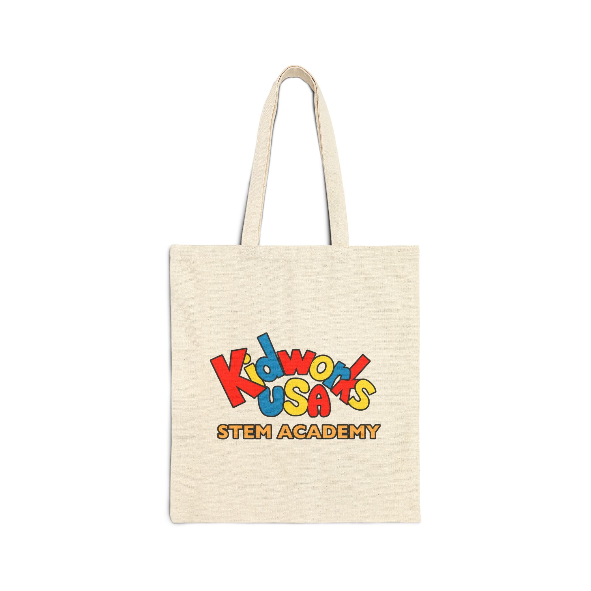 Kidworks USA Stem Academy Cotton Canvas Tote Bag, 2 Colors