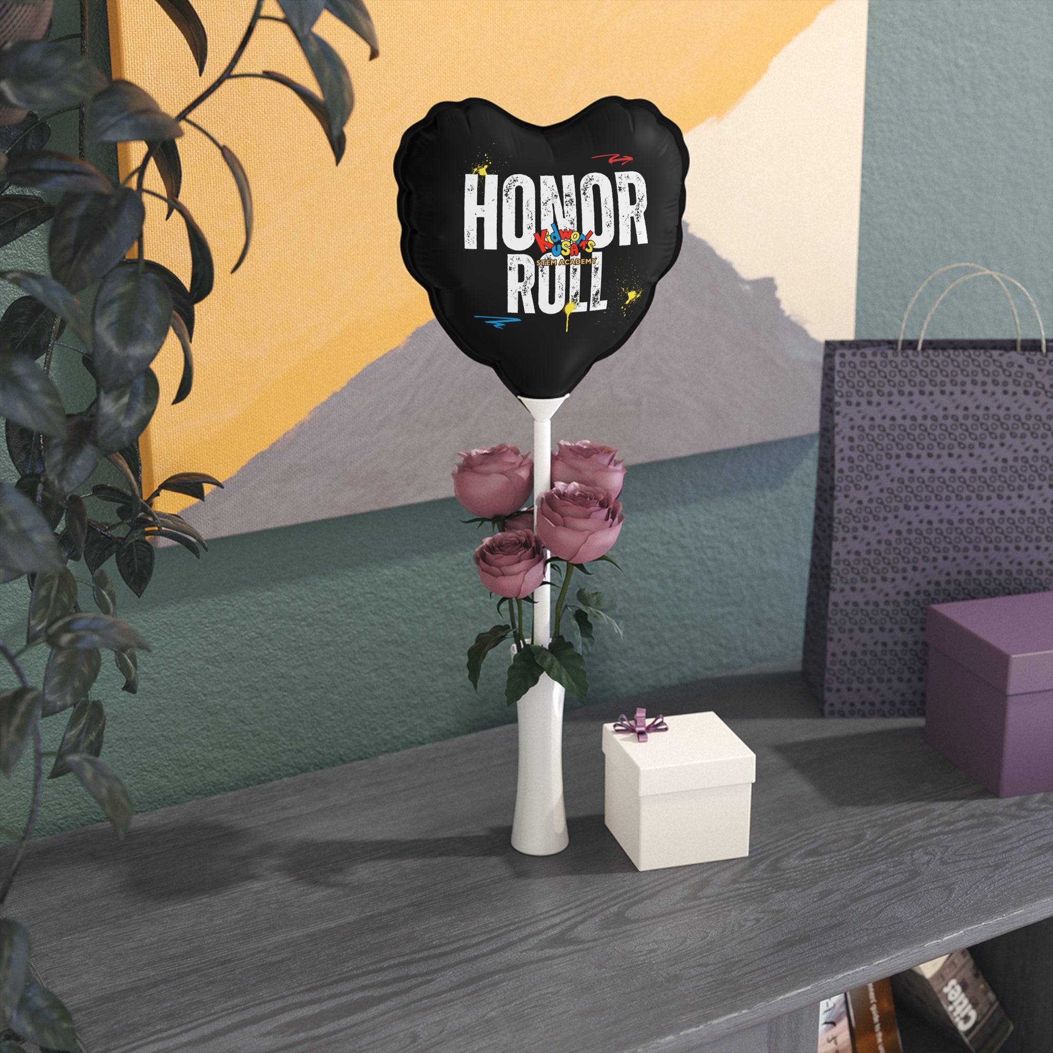 Kidworks USA HONOR ROLL Celebratory Balloons - Round and Heart-shaped - 6"