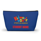 PERSONALIZED Kidworks USA STEM ACADEMY Pencil Case Accessory Pouch w T-bottom