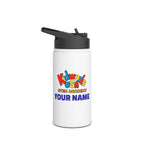 PERSONALIZED Kidworks USA Stem Academy Stainless Steel Water Bottle, Standard Lid, 3 Sizes