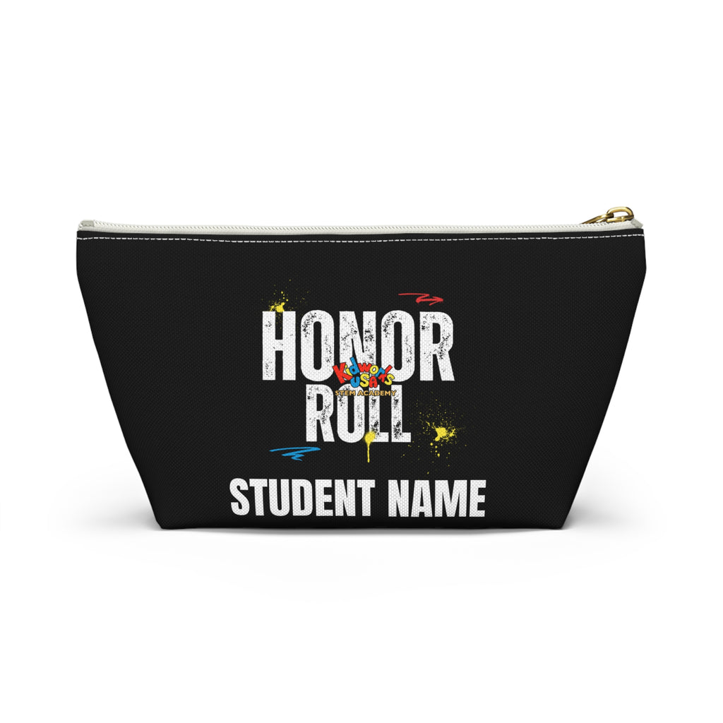 PERSONALIZED Kidworks USA HONOR ROLL Pencil Case Accessory Pouch w T-bottom