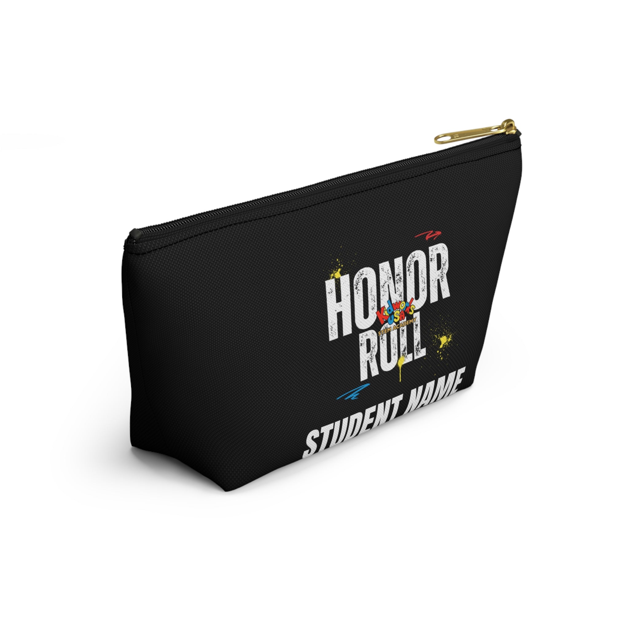 PERSONALIZED Kidworks USA HONOR ROLL Pencil Case Accessory Pouch w T-bottom