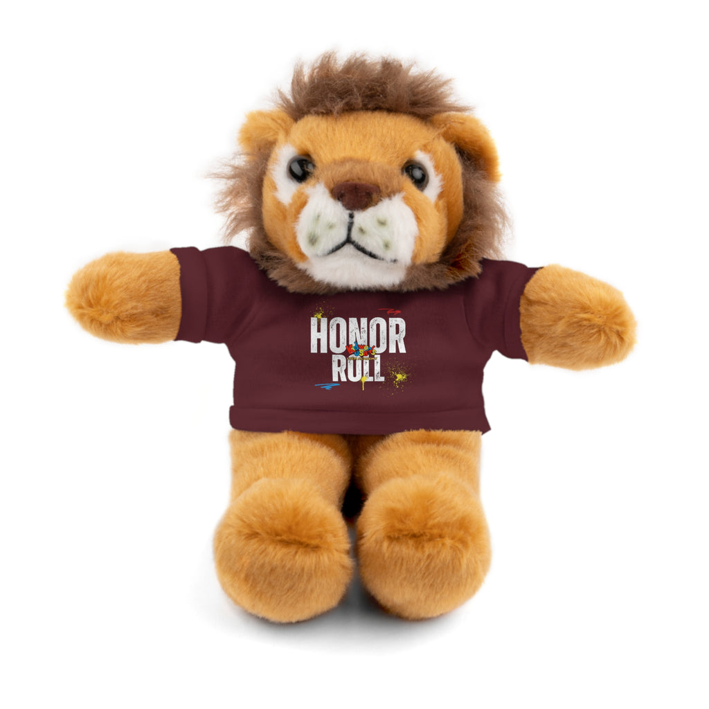 Kidworks USA HONOR ROLL Stuffed Animal with Tee - 6 Animals 8 Colors