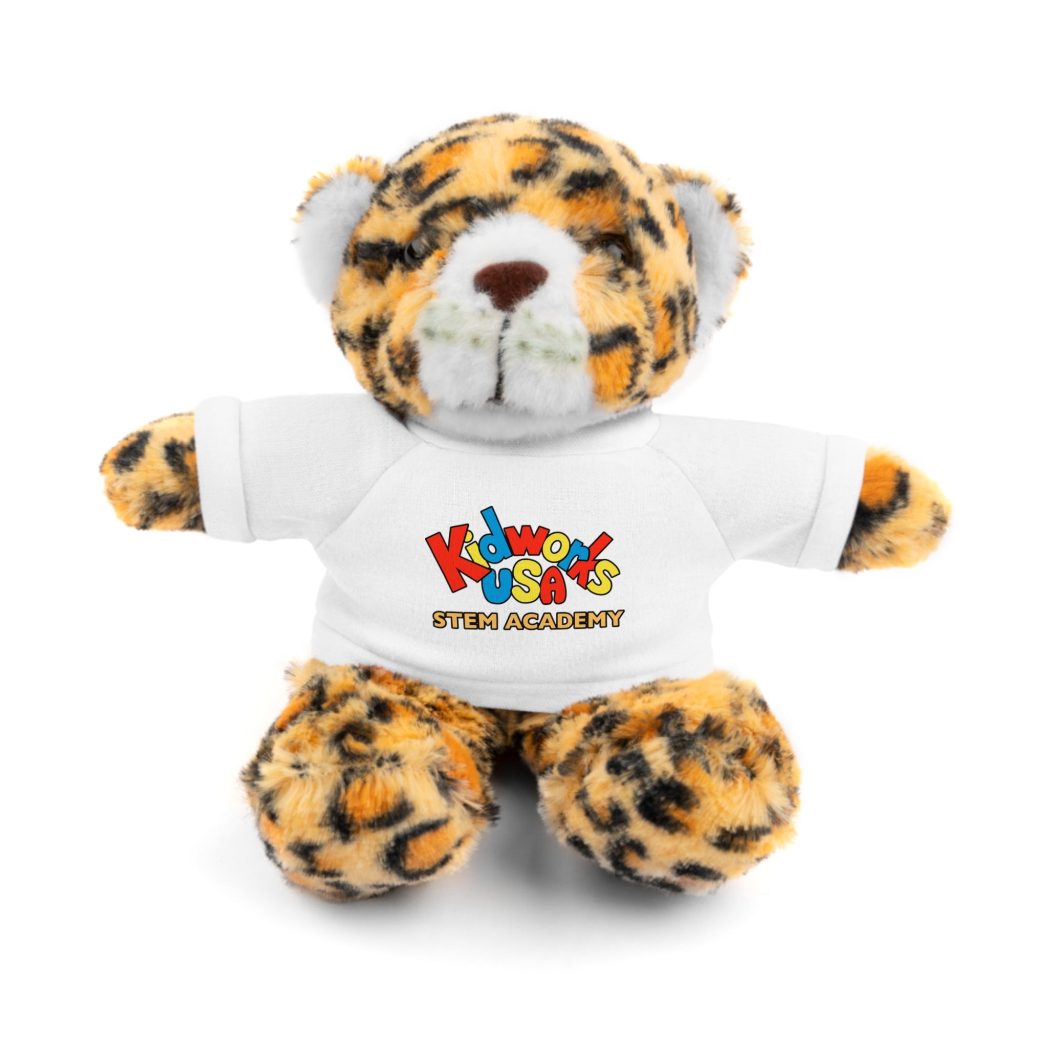 Kidworks USA Stem Academy Stuffed Animals with Tee, 4 Colors, 8 Animals