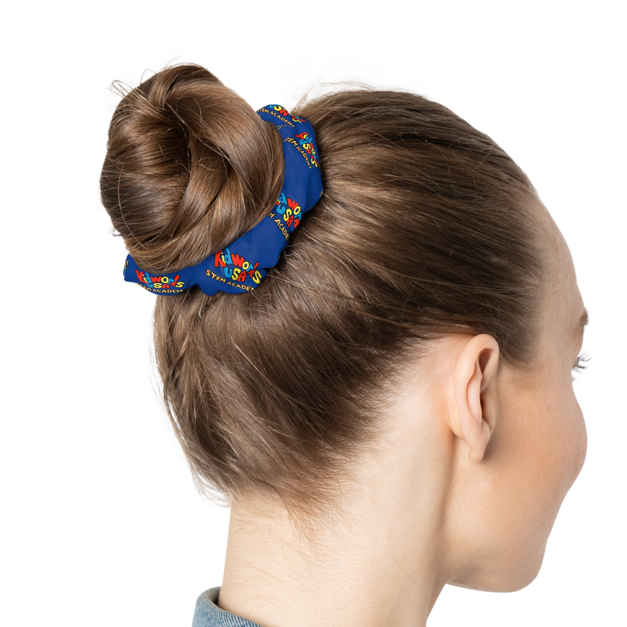 COLOR CUSTOMIZED Kidworks USA Stem Academy Girls Hair Scrunchie