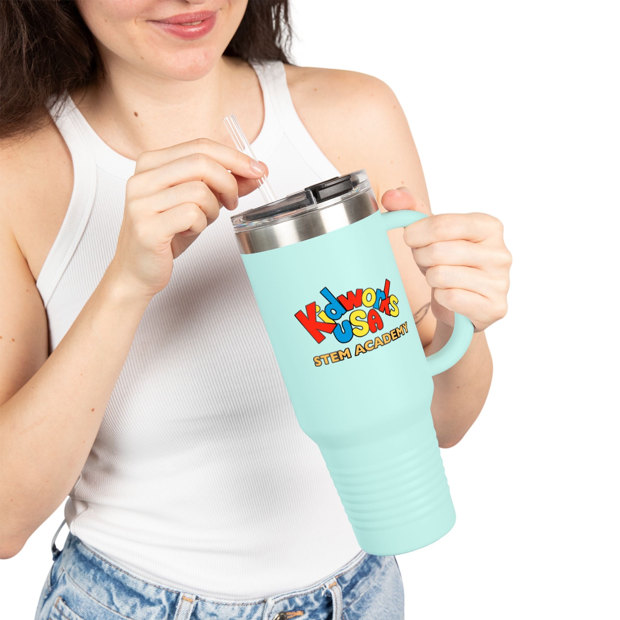 PERSONALIZED Kidworks USA Stem Academy Insulated Travel Mug, 8 Colors, 40oz
