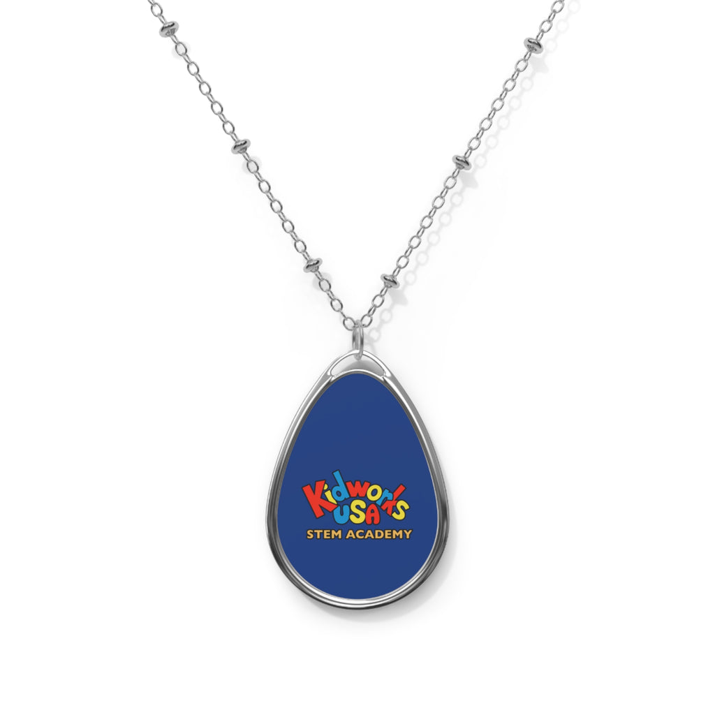 COLOR CUSTOMIZEDKidworks USA Stem Academy SCHOOL PRIDE Girls Oval Necklace