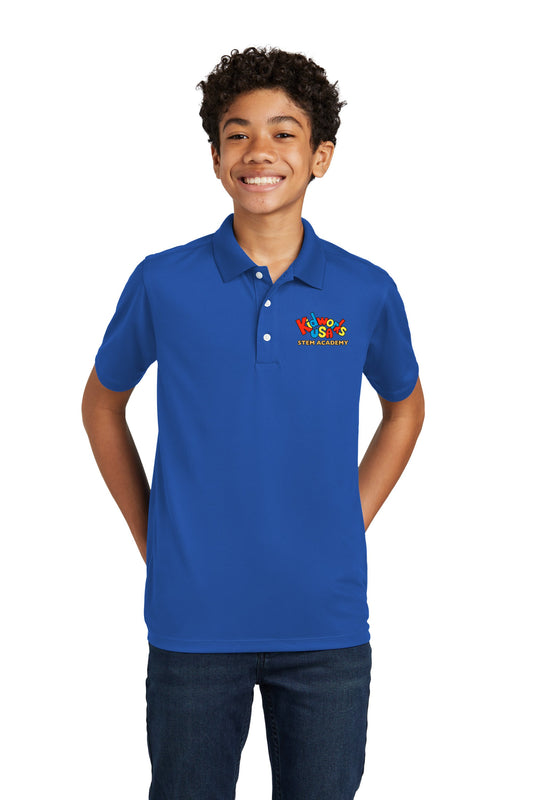 KIDS Kidworks USA K-5 Elementary School Official UNIFORM Polo - Royal Blue
